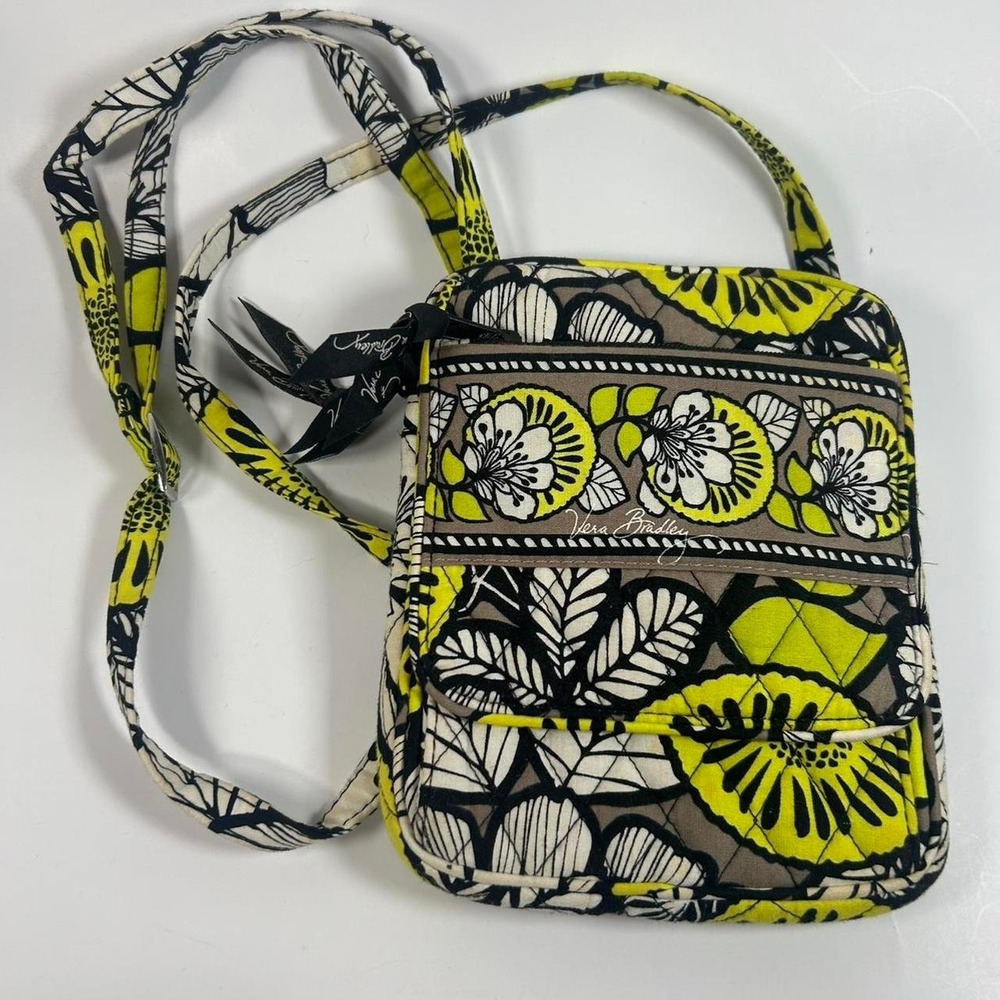 Authentic Vera Bradley Citrone Mini Hipster Cross Body Purse Bag